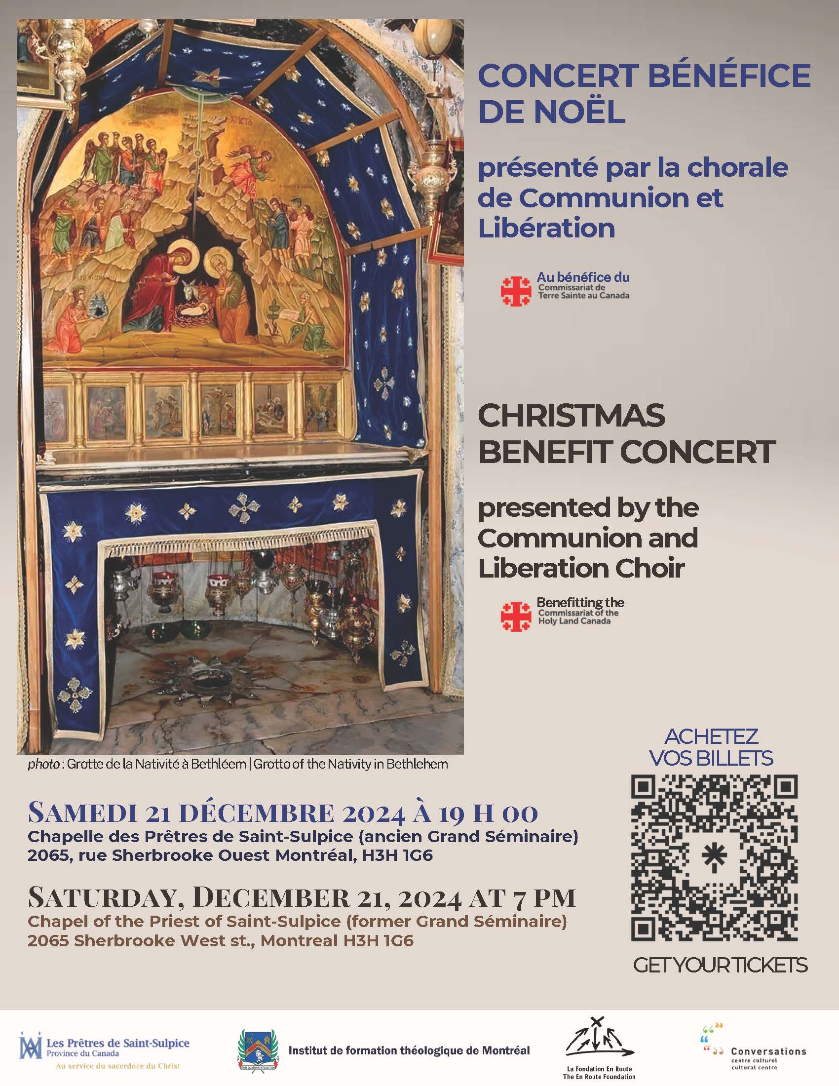 Concert bénéfice de Noël présenté par la Chorale de Communion et Libération de Montréal